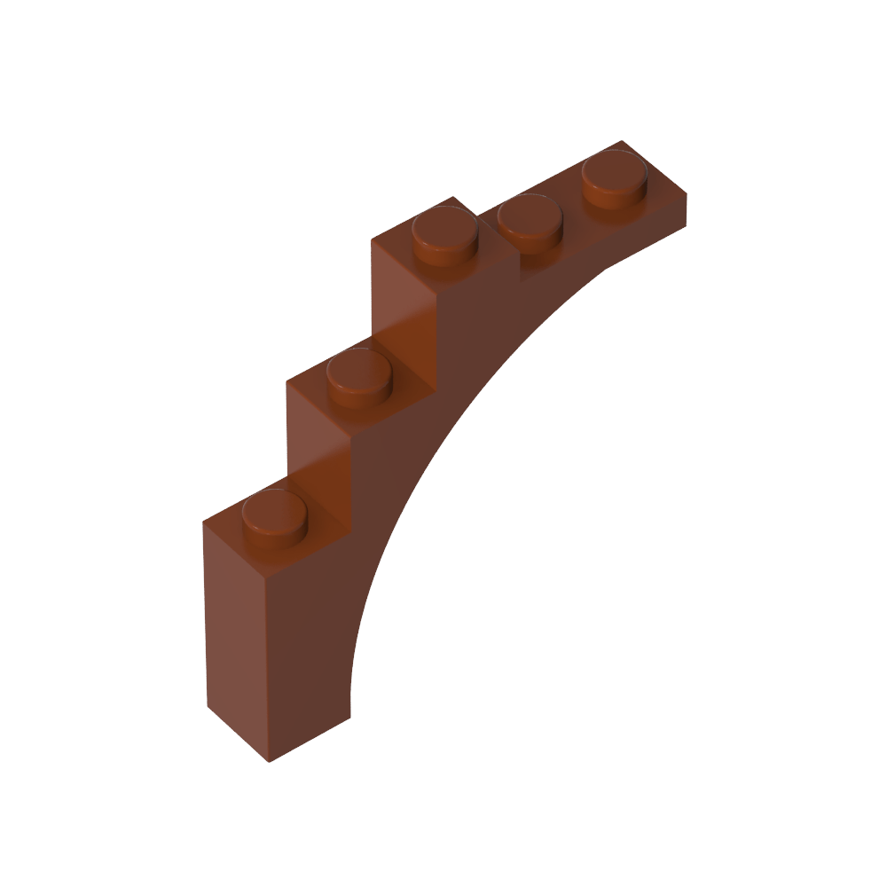 Arche en briques 1 x 5 x 4 [Courbe irrégulière, supports croisés surélevés sur la face inférieure]-BricksBulk.Fr