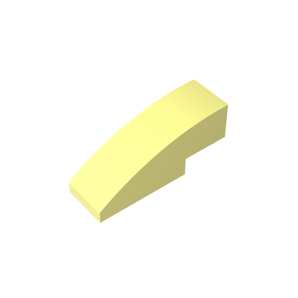 Toit incurvé en pente 3 x 1 sans montants-MyGobricksFr