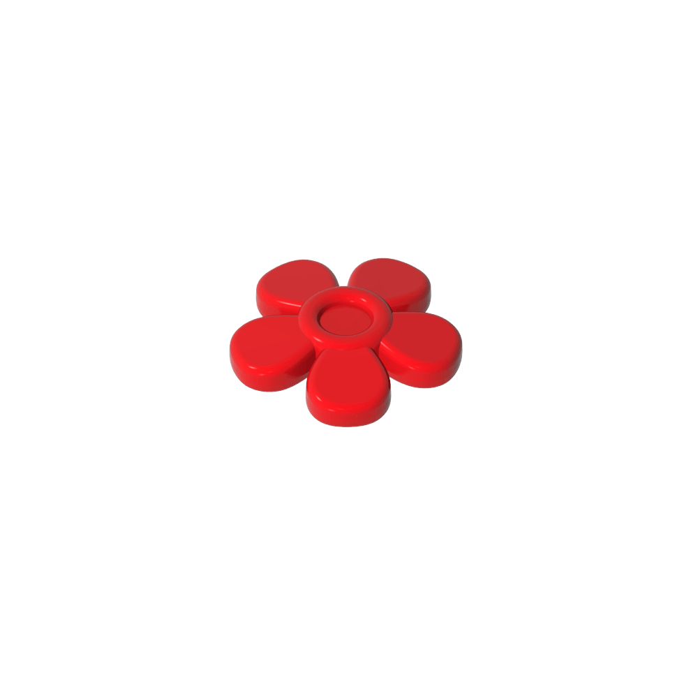 Fleur accessoire pour cheveux avec 5 pétales lisses et épingle-MyGobricksFr