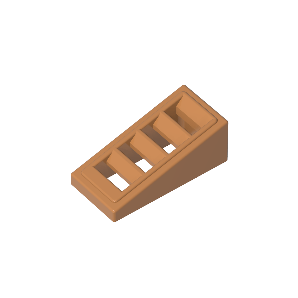 Pente 18° 2 x 1 x 2/3 avec 4 fentes-MyGobricksFr