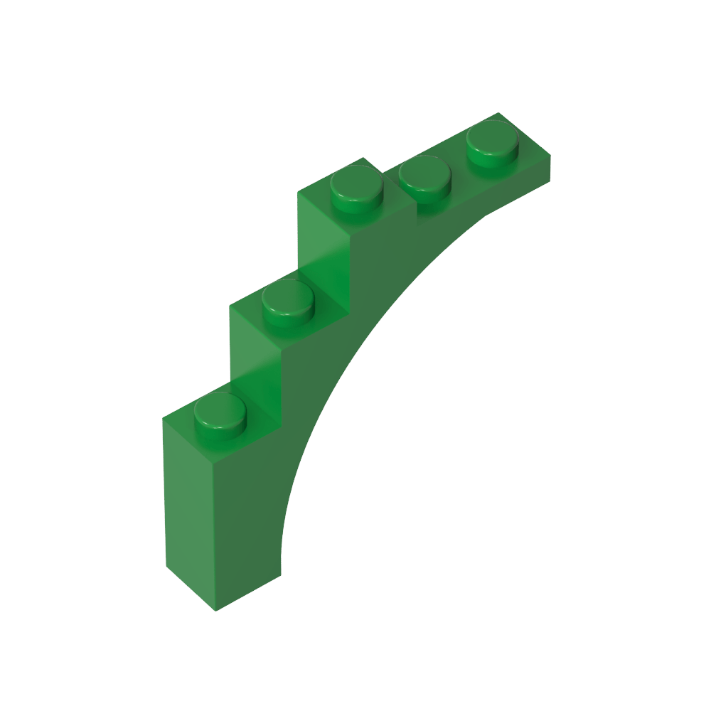 Arche en briques 1 x 5 x 4 [Courbe irrégulière, supports croisés surélevés sur la face inférieure]-BricksBulk.Fr