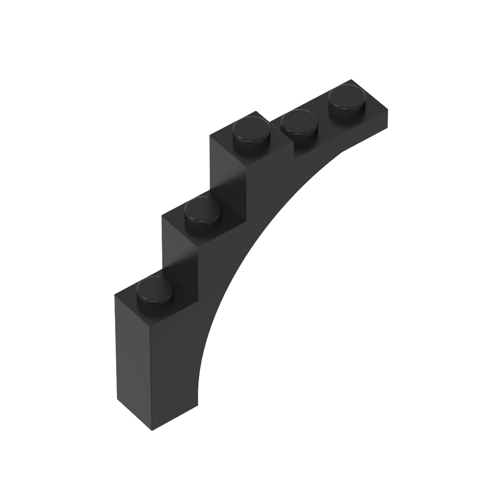 Arche en briques 1 x 5 x 4 [Courbe irrégulière, supports croisés surélevés sur la face inférieure]-BricksBulk.Fr