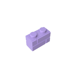 1x2 Checkered Brick Wall Brick