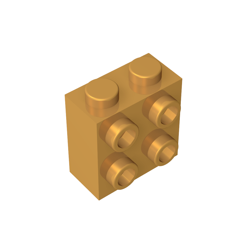 Brique spéciale 1 x 2 x 1 2/3 avec quatre tenons sur une face-MyGobricksFr