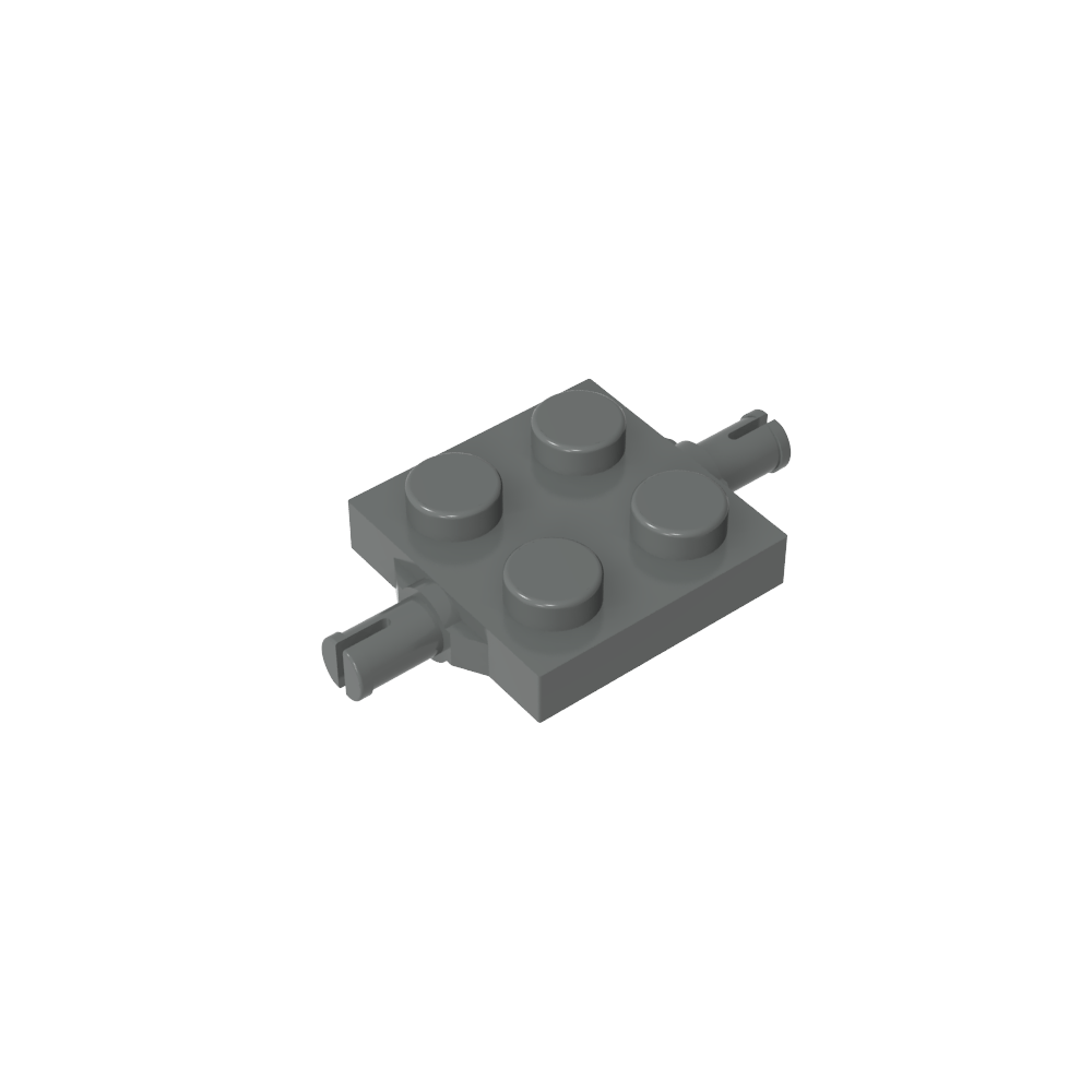 Plaque spéciale 2 x 2 avec supports de roues-MyGobricksFr