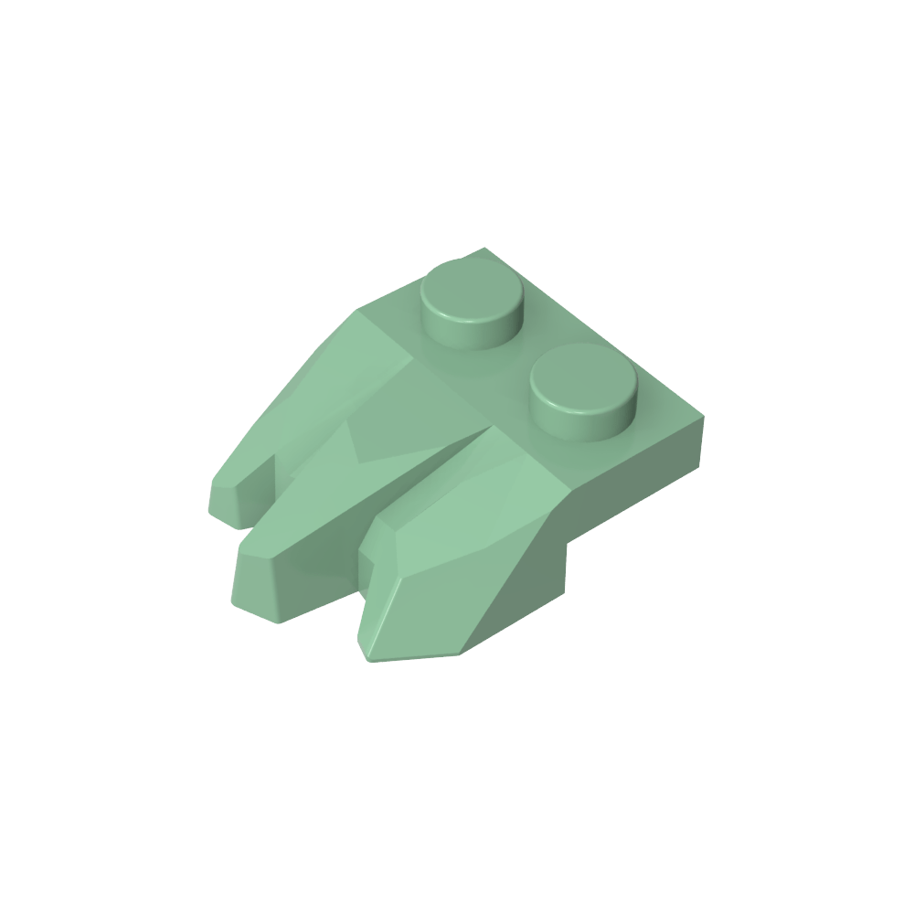 Assiette spéciale 2 x 3 avec roches-MyGobricksFr