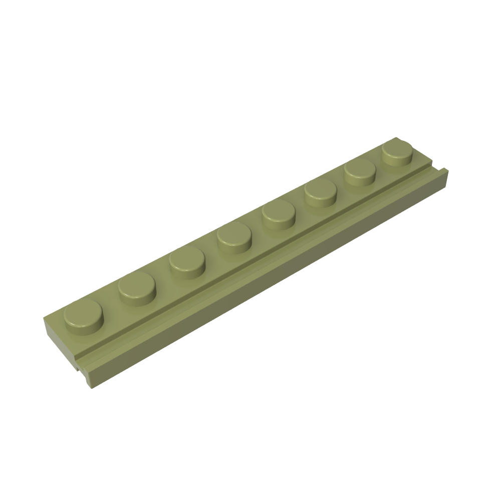 Plaque spéciale 1 x 8 avec rail de porte-MyGobricksFr