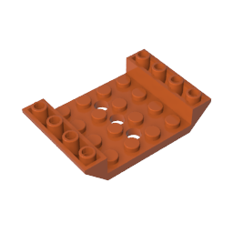 Pente inversée 45° 6 x 4 Double avec découpe 4 x 4 et 3 trous-MyGobricksFr