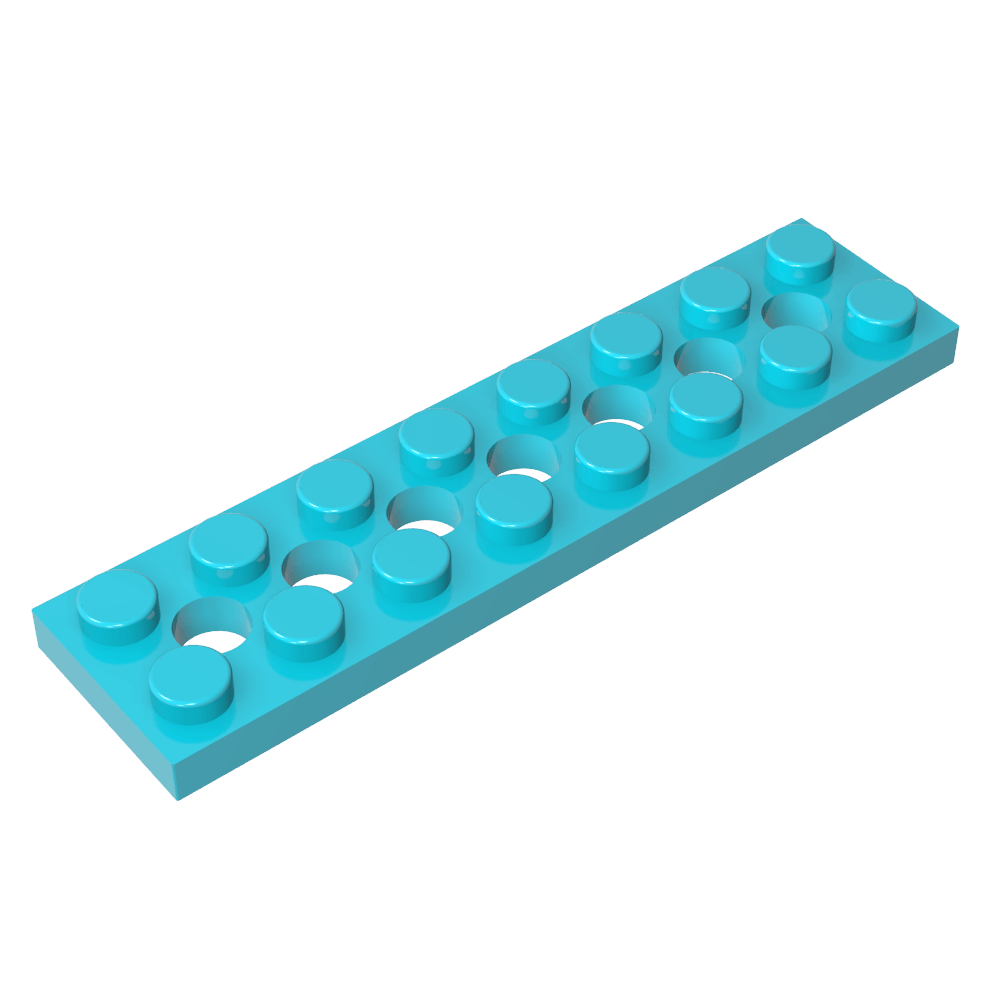 Plaque Technic 2 x 8 [7 trous]-MyGobricksFr