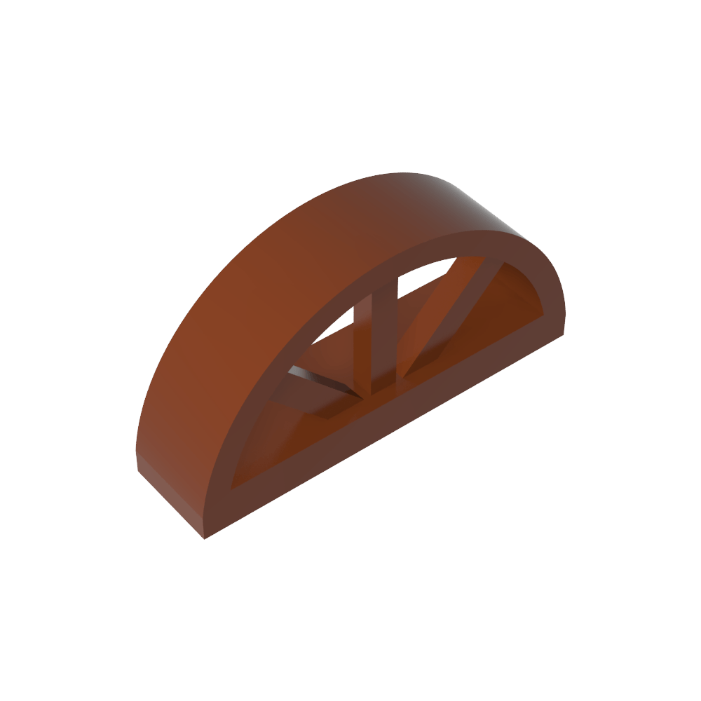 Fenêtre 1 x 4 x 1 2/3 avec linteau arrondi à rayons-MyGobricksFr