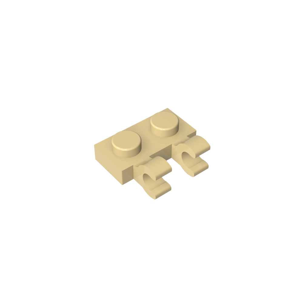 Plaque spéciale 1 x 2 avec clips horizontaux [clips en U épais]-MyGobricksFr