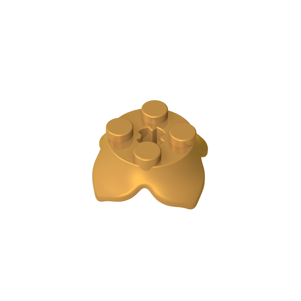 Plaque ronde 2 x 2 x 2/3 avec trou d'essieu et 4 extensions de lames-MyGobricksFr