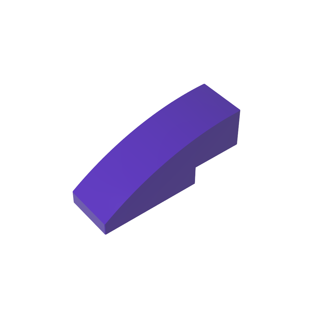 Toit incurvé en pente 3 x 1 sans montants-MyGobricksFr