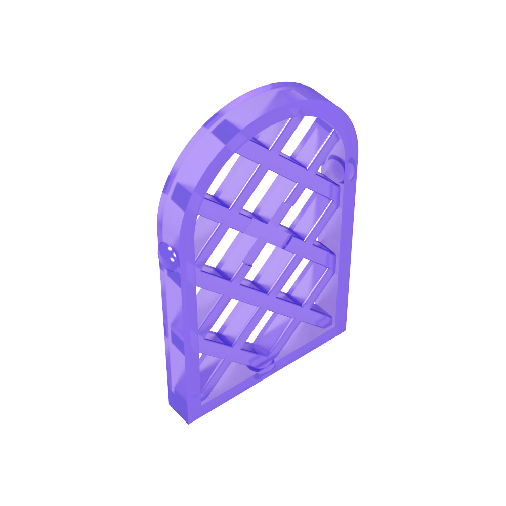 Fenêtre à carreaux 1 x 2 x 2 2/3, motif losange, partie supérieure arrondie-MyGobricksFr