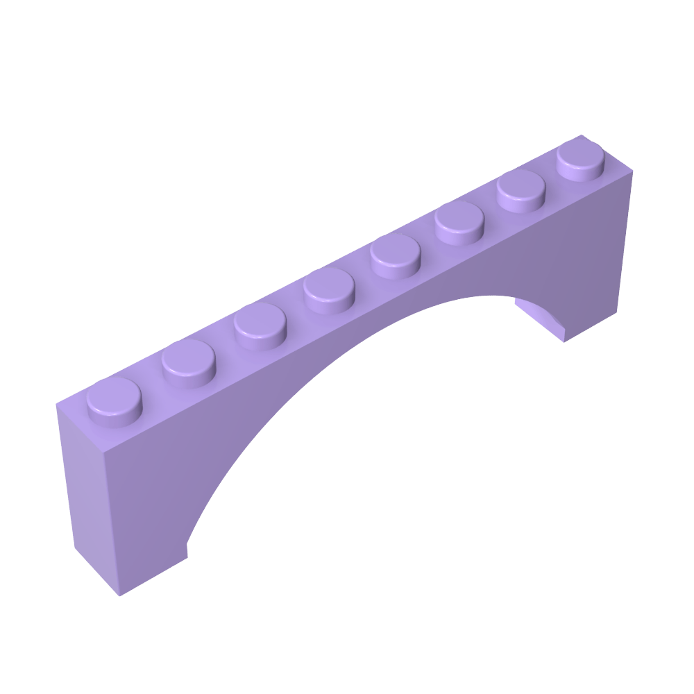 Arche en briques 1 x 8 x 2 surélevée-MyGobricksFr