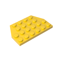 Plaque en coin 4 x 6 Coins coupés-MyGobricksFr