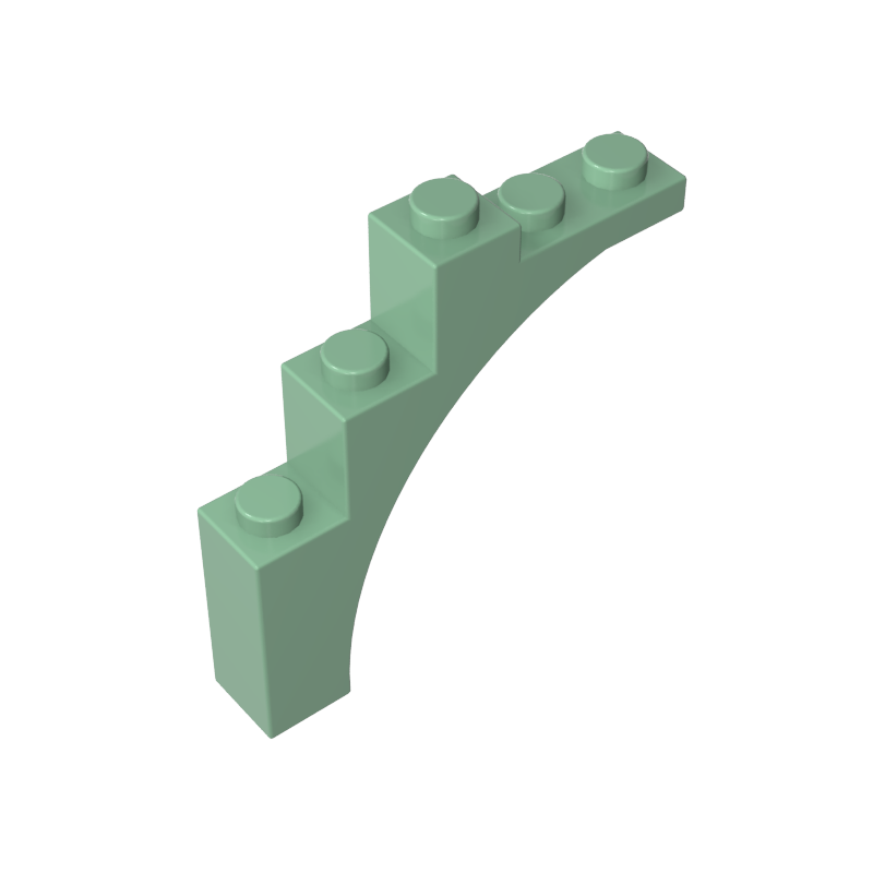 Arche en briques 1 x 5 x 4 [Courbe irrégulière, supports croisés surélevés sur la face inférieure]-BricksBulk.Fr