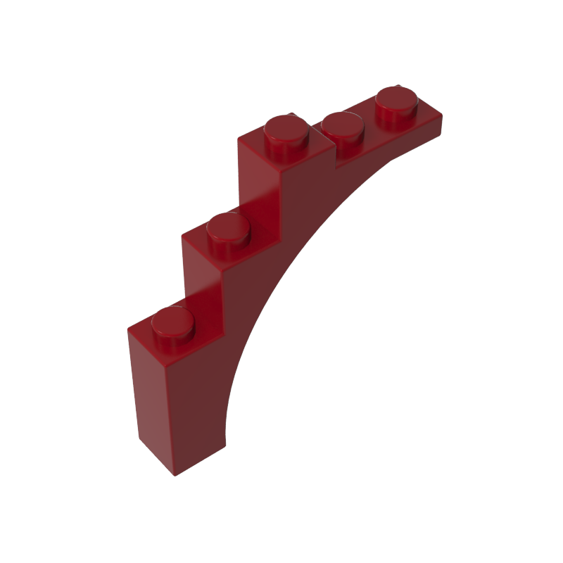 Arche en briques 1 x 5 x 4 [Courbe irrégulière, supports croisés surélevés sur la face inférieure]-BricksBulk.Fr