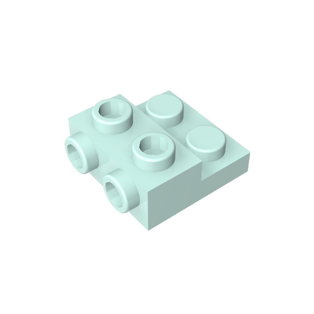Plaque spéciale 2 x 2 x 0,667 avec deux goujons latéraux et deux goujons en relief-MyGobricksFr