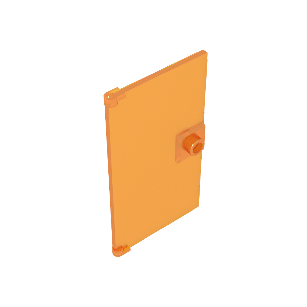 Porte 1 x 4 x 6 lisse avec plinthe à poignée carrée-MyGobricksFr