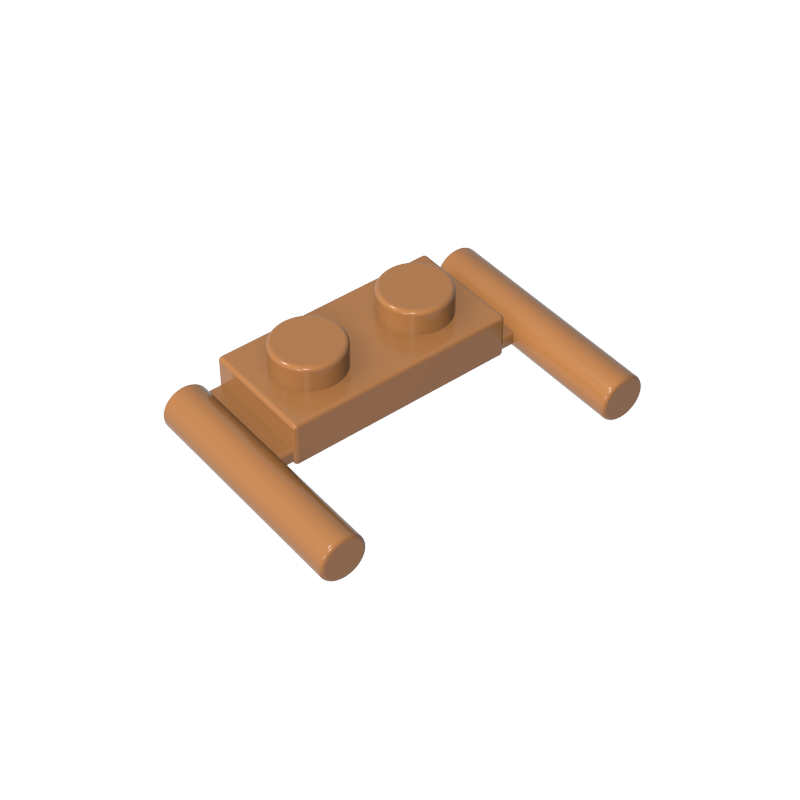 Plaque spéciale 1 x 2 avec poignées [Extrémités plates / Fixation basse]-BricksBulk.Fr