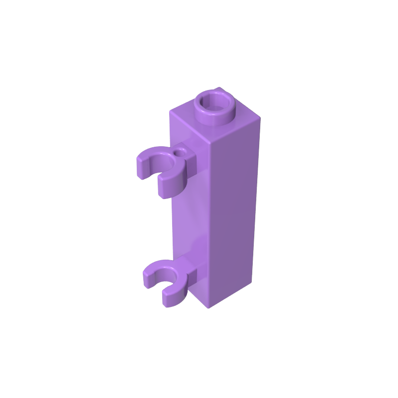 Brique spéciale 1 x 1 x 3 avec 2 clips verticaux [tenon creux, clips ouverts en O]-MyGobricksFr