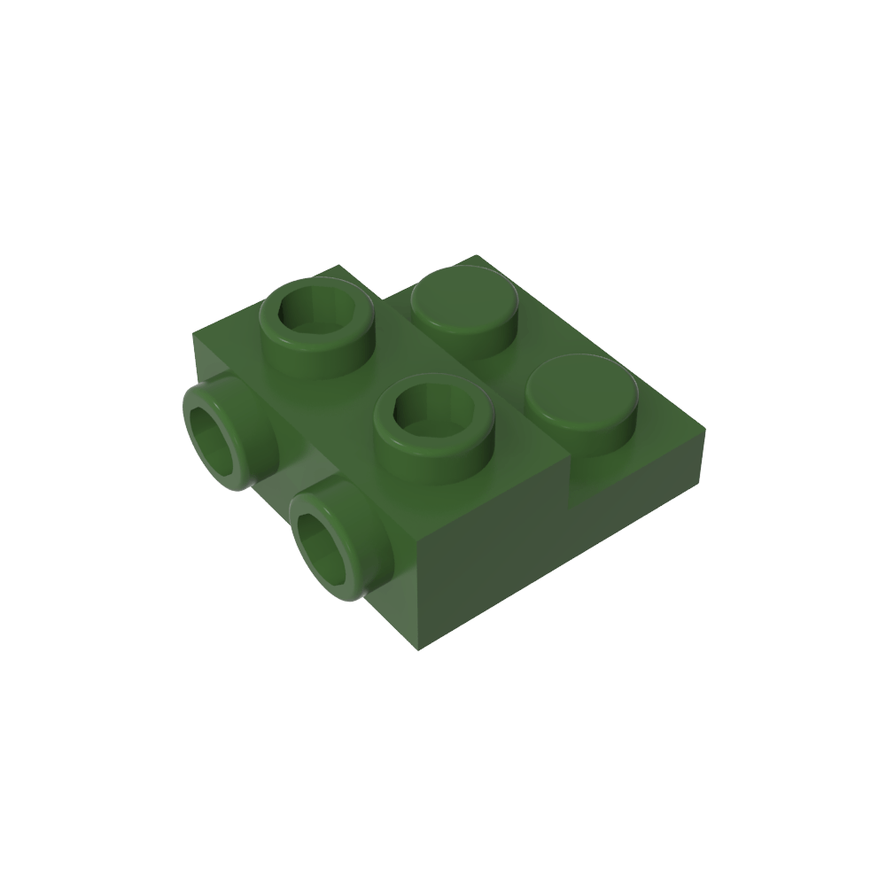 Plaque spéciale 2 x 2 x 0,667 avec deux goujons latéraux et deux goujons en relief-MyGobricksFr