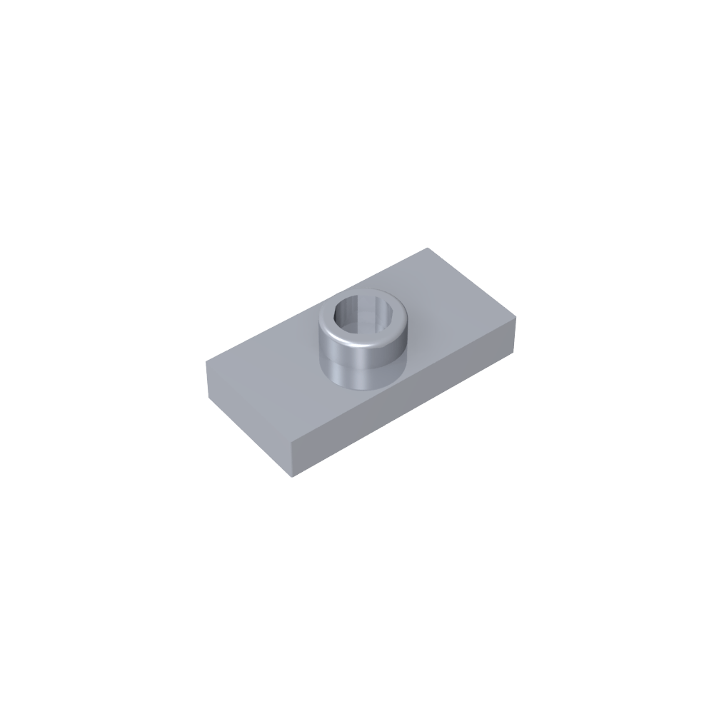 Plaque spéciale 1 x 2 avec 1 goujon rainuré et support de goujon intérieur (cavalier)-MyGobricksFr