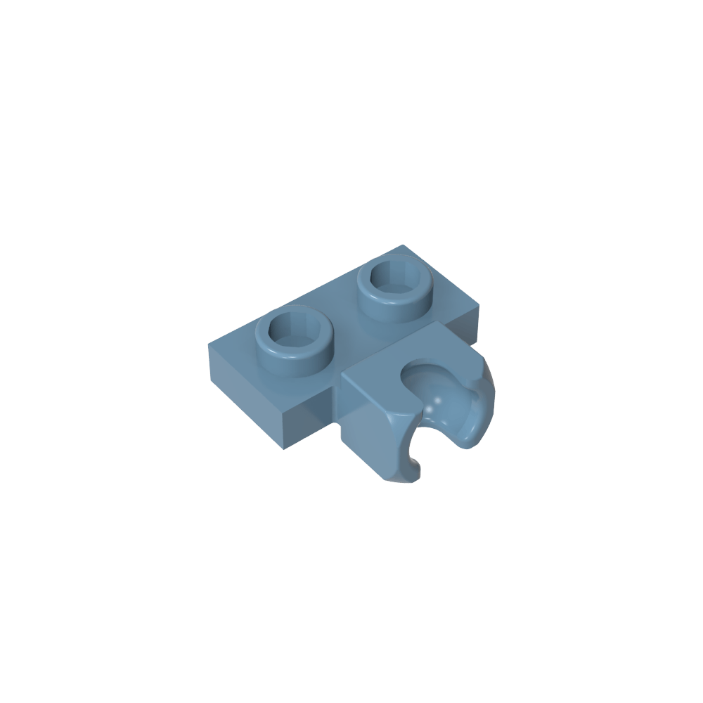 Plaque spéciale 1 x 2 5,9 mm, coupelle centrale latérale-MyGobricksFr