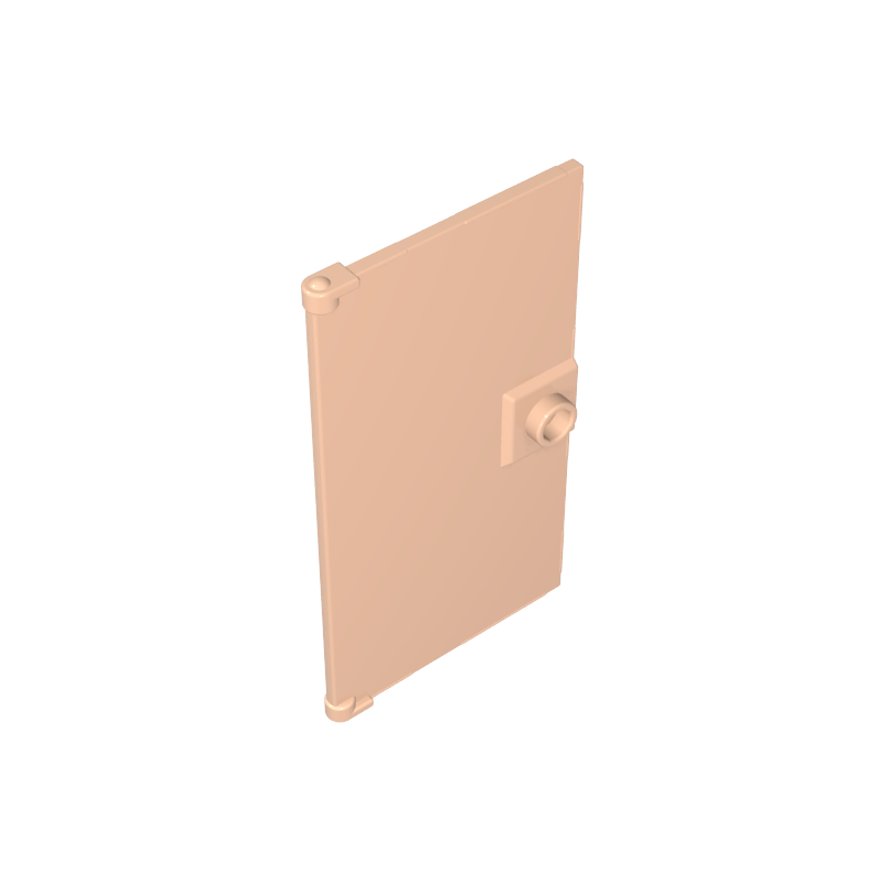 Porte 1 x 4 x 6 lisse avec plinthe à poignée carrée-MyGobricksFr