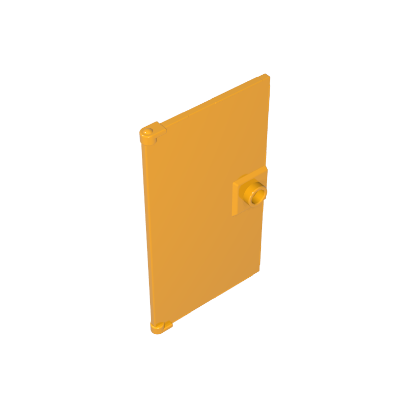 Porte 1 x 4 x 6 lisse avec plinthe à poignée carrée-MyGobricksFr