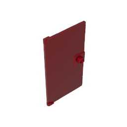 Porte 1 x 4 x 6 lisse avec plinthe à poignée carrée-MyGobricksFr