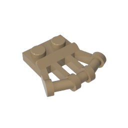 Assiette spéciale 1 x 2 avec poignées inclinées sur le côté-MyGobricksFr