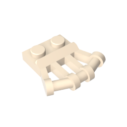 Assiette spéciale 1 x 2 avec poignées inclinées sur le côté-MyGobricksFr