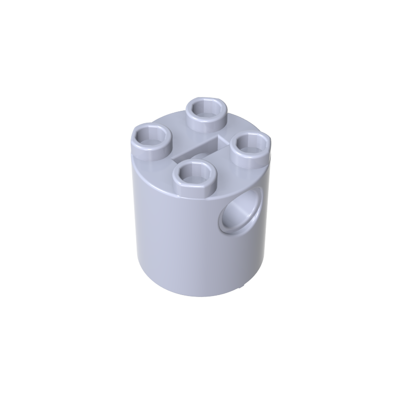 2x2x2 cylindrical brick with holes on the side