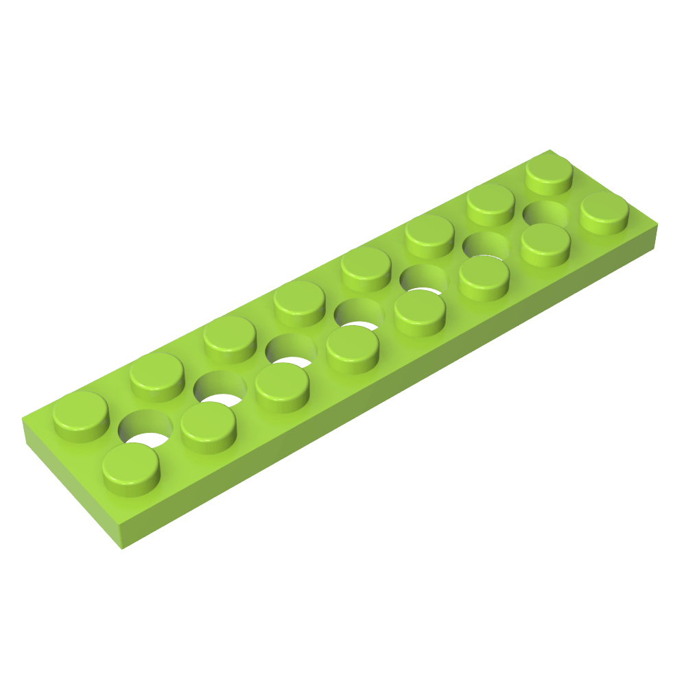 Plaque Technic 2 x 8 [7 trous]-MyGobricksFr
