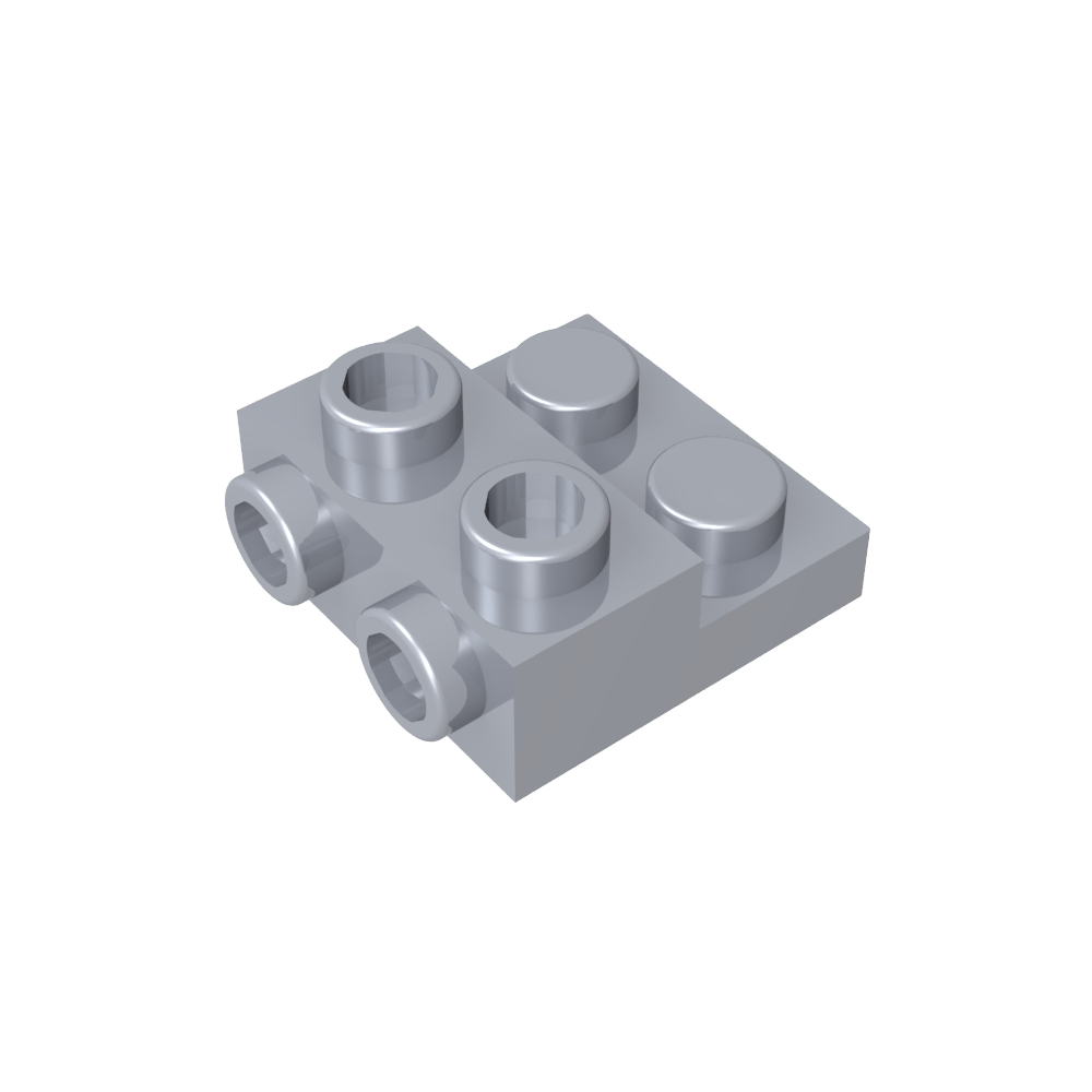 Plaque spéciale 2 x 2 x 0,667 avec deux goujons latéraux et deux goujons en relief-MyGobricksFr
