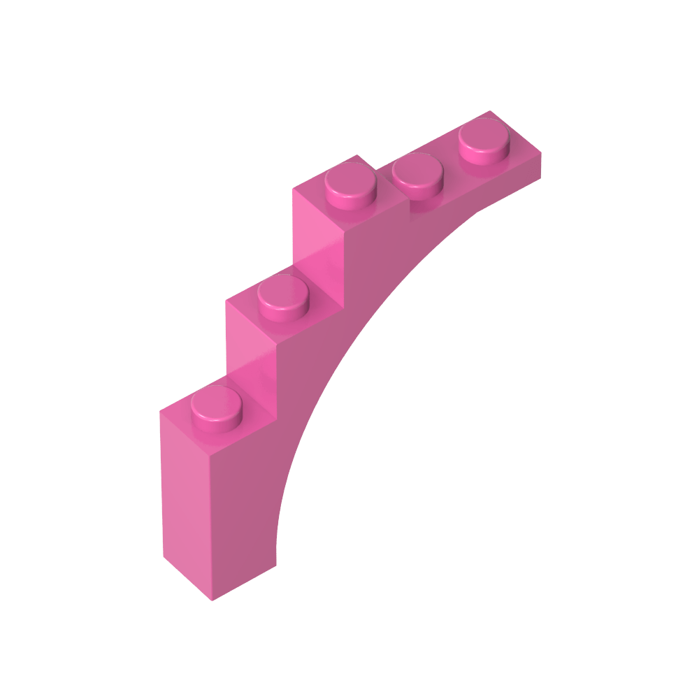 Arche en briques 1 x 5 x 4 [Courbe irrégulière, supports croisés surélevés sur la face inférieure]-BricksBulk.Fr