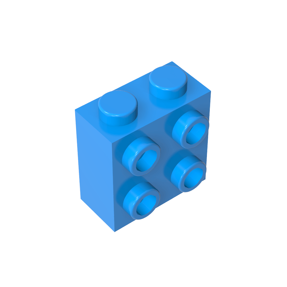 Brique spéciale 1 x 2 x 1 2/3 avec quatre tenons sur une face-MyGobricksFr