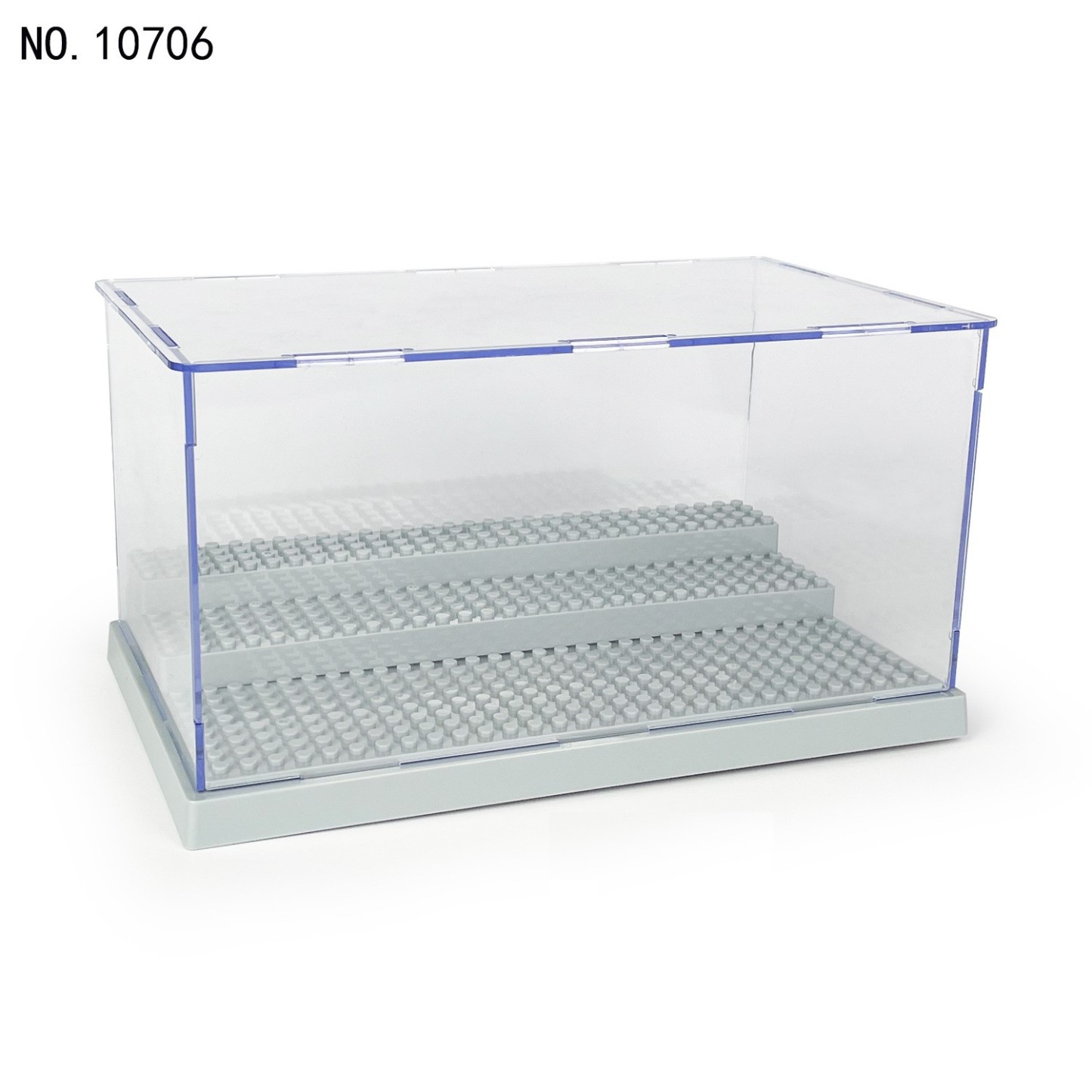 Présentoir à étages en acrylique, boîte de présentation pour figurines de briques en acrylique