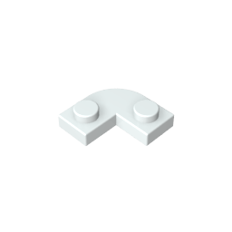 Plaque, coins arrondis 2 x 2 avec découpe 1 x 1-MyGobricksFr