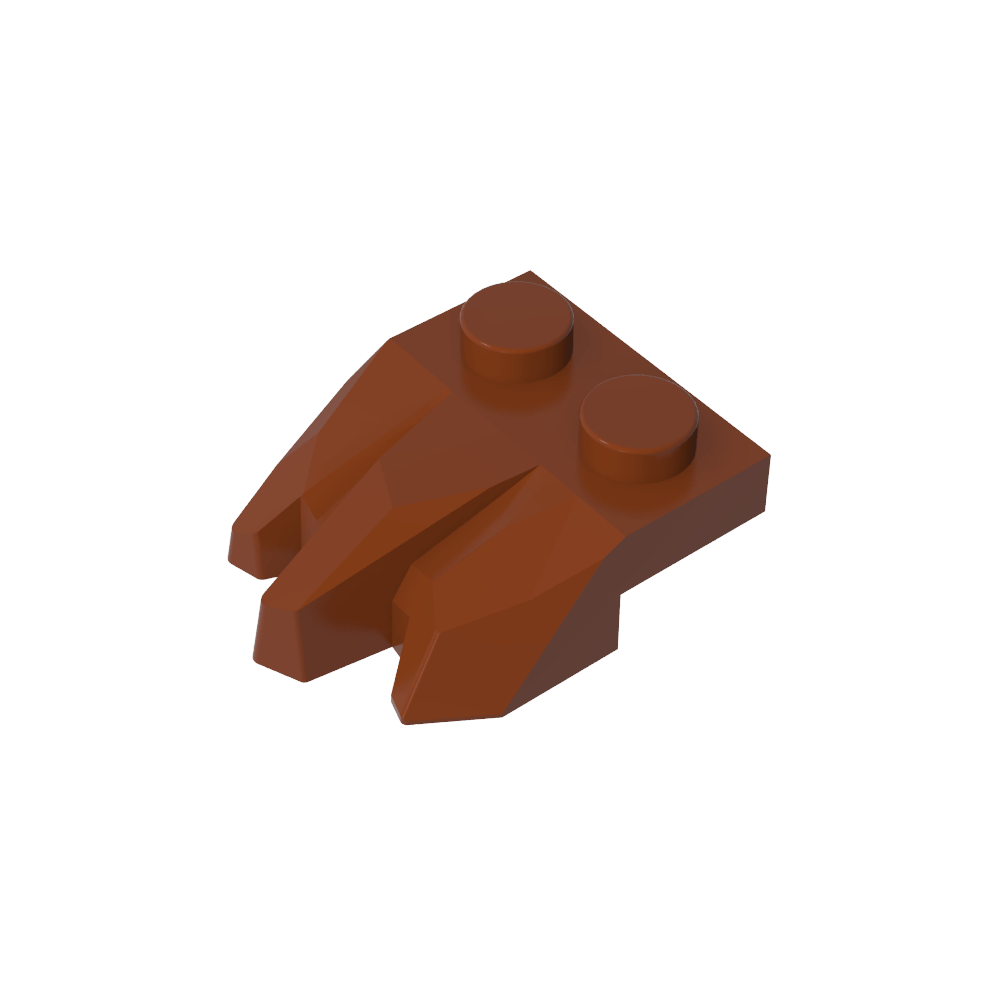 Assiette spéciale 2 x 3 avec roches-MyGobricksFr