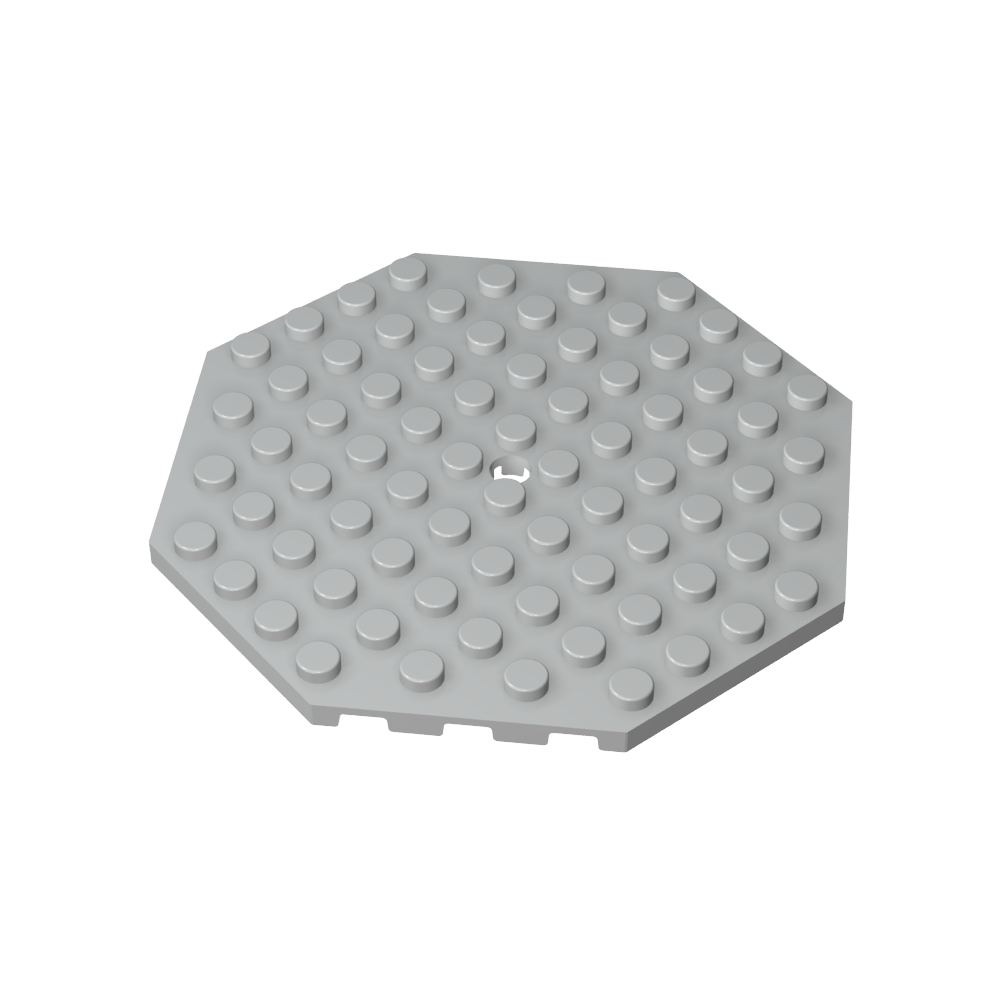 Assiette spéciale octogonale 10 x 10 avec trou-MyGobricksFr