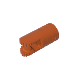 Hinge Cylinder 1 x 2 Locking with 2 Click Fingers and Axle Hole, 9 Teeth