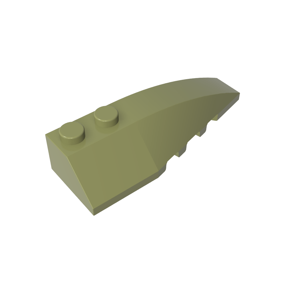 Coin incurvé 6 x 2 Droite-MyGobricksFr