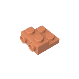 Plaque spéciale 2 x 2 x 0,667 avec deux goujons latéraux et deux goujons en relief-MyGobricksFr
