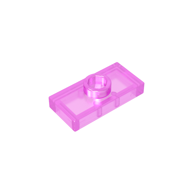 Plaque spéciale 1 x 2 avec 1 goujon rainuré et support de goujon intérieur (cavalier)-MyGobricksFr