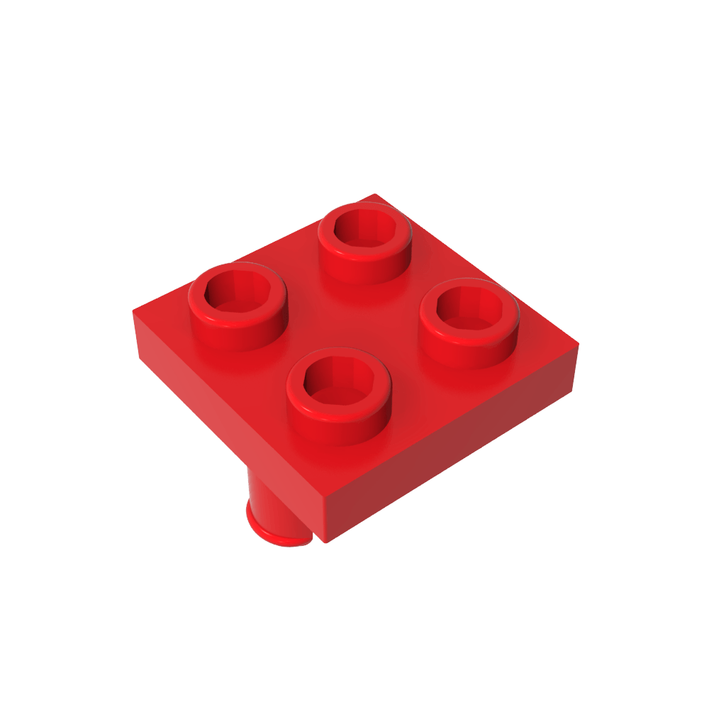 Plaque 2 x 2 avec 2 broches-MyGobricksFr