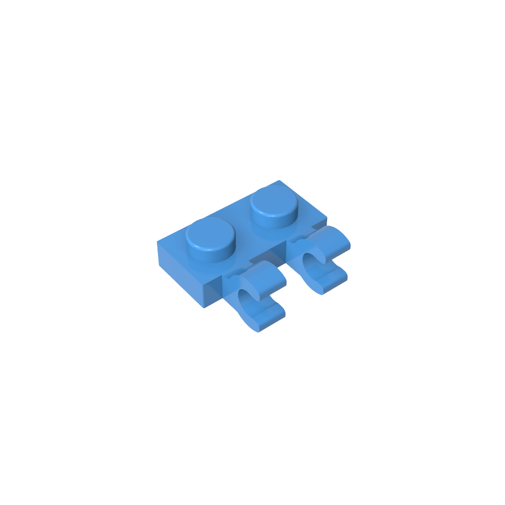 Plaque spéciale 1 x 2 avec clips horizontaux [clips en U épais]-MyGobricksFr