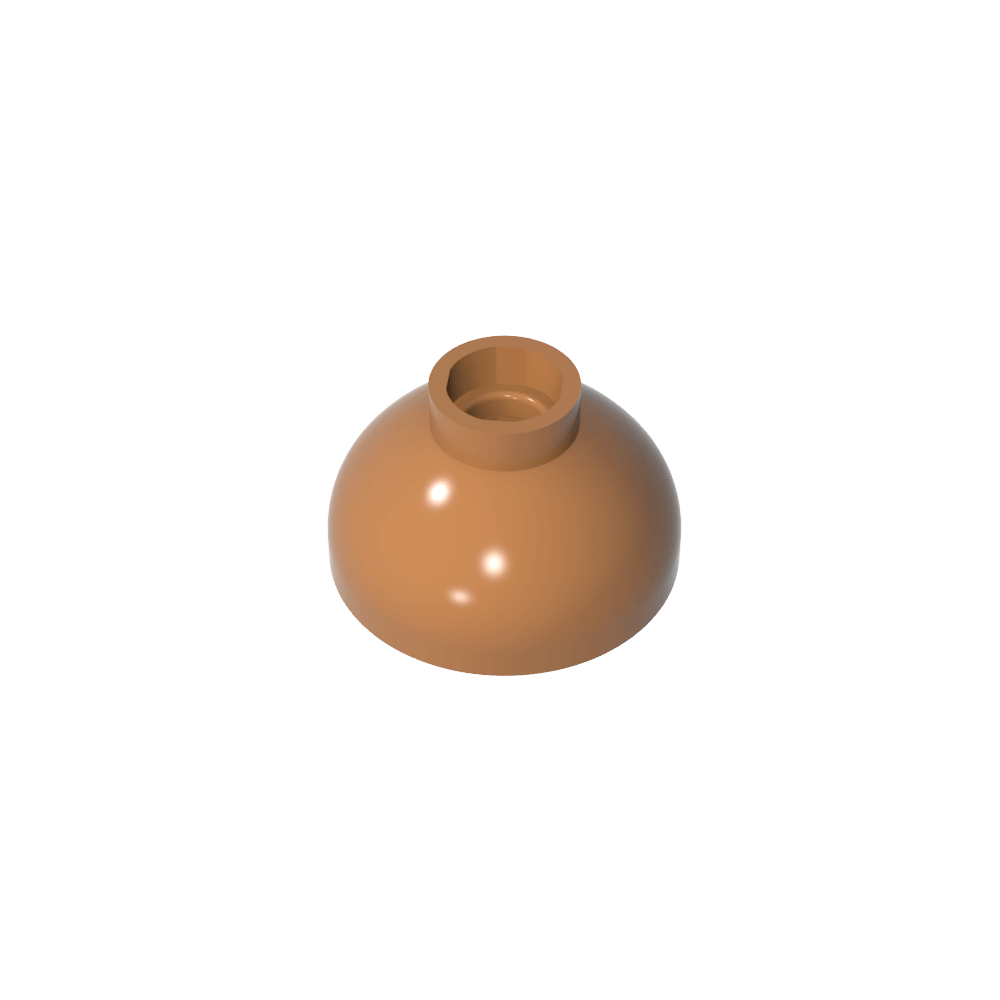 Brique ronde 2 x 2 à fond bombé [tenon ouvert]-MyGobricksFr